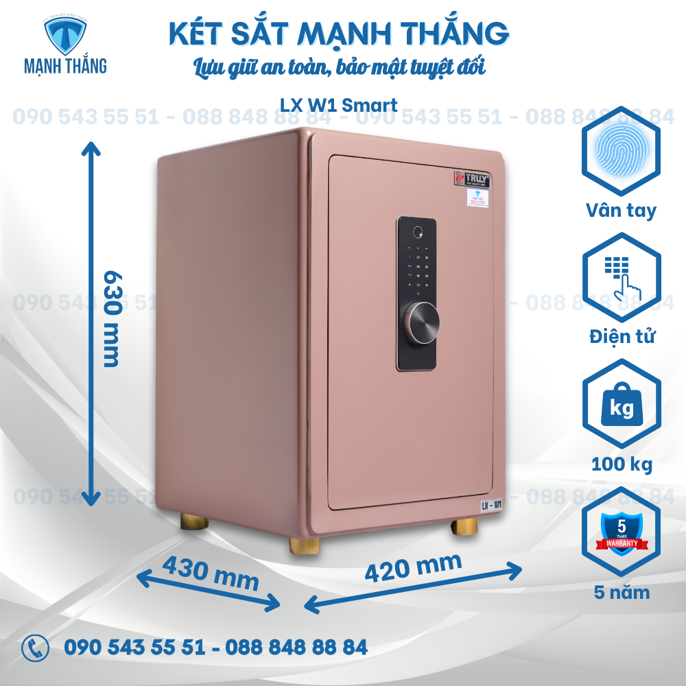 Két Sắt Truly Smart LX W1 Két sắt thông minh Truly LX W1 hồng