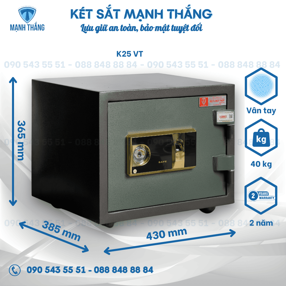 Két Sắt Việt Tiệp K25 Vân Tay Két sắt vân tay việt tiệp k25