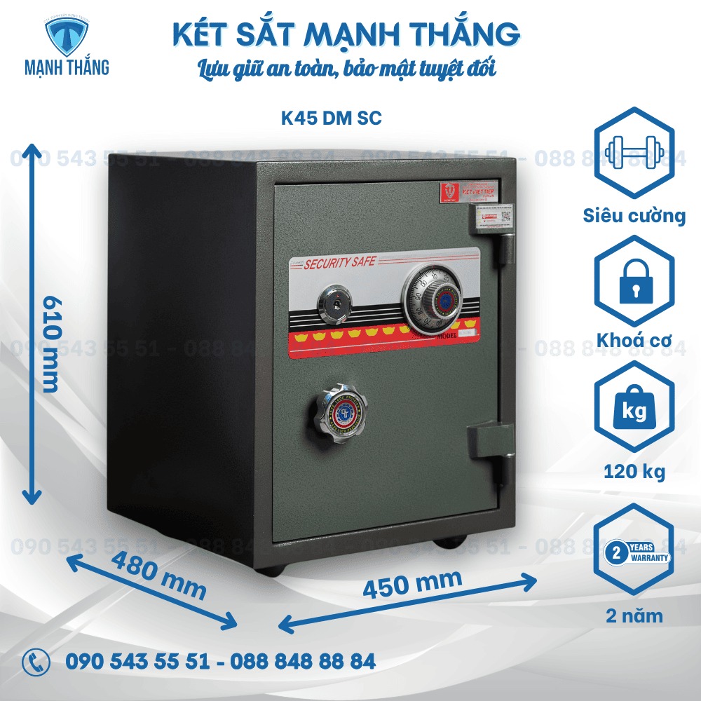Két sắt việt tiệp k45 đổi mã siêu cường