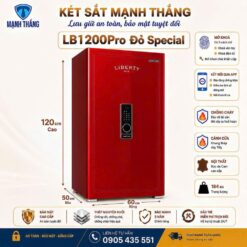 Két sắt Liberty LB1200 Pro đỏ